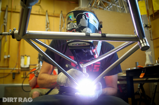 welding a bike frame
