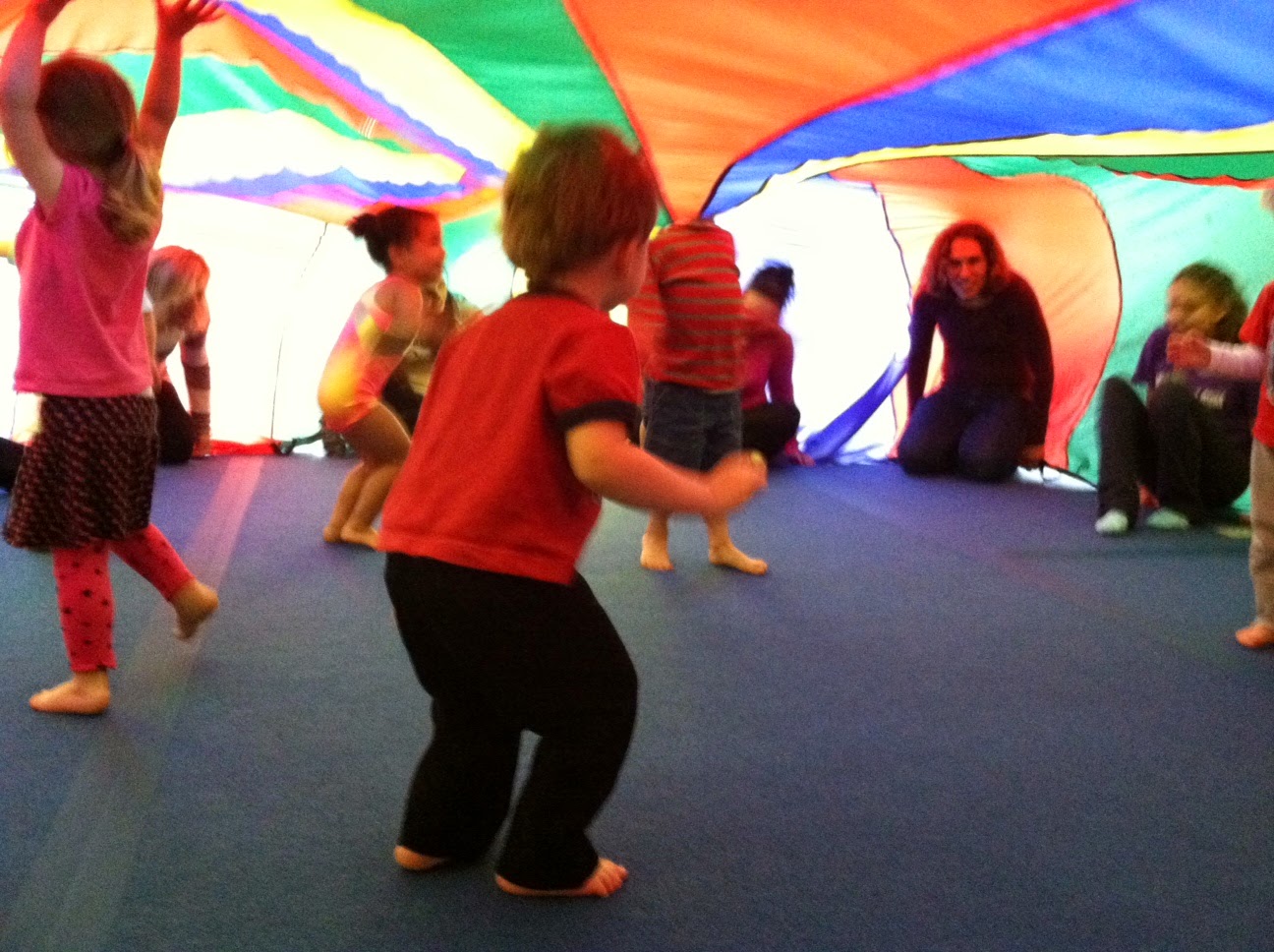 Frost Trahan Family Parachute play at gymnastics today!