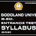 BODOLAND UNIVERSITY B.ED. ENTRANCE TEST 2021 SYLLABUS