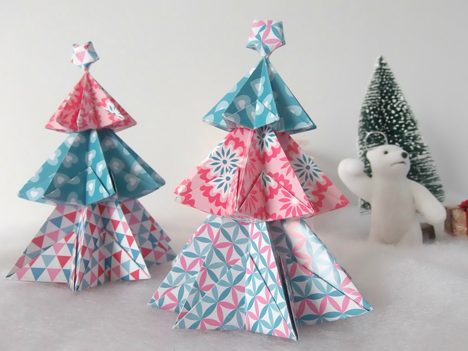 Décoration de Noël : Sapins origami - Truc & Tricks
