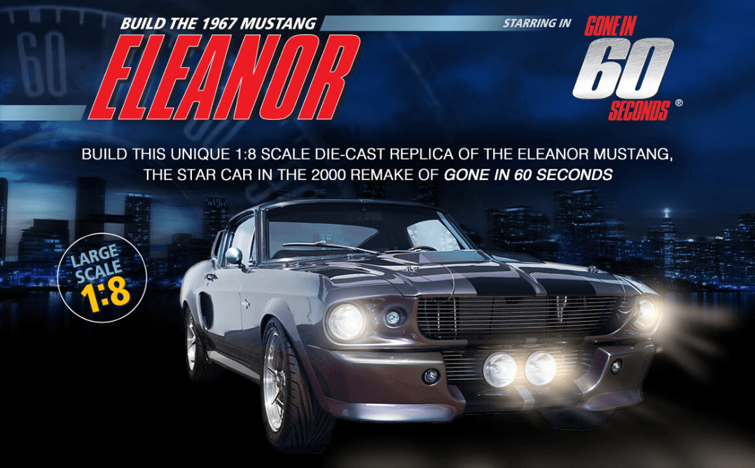 ford mustang eleanor scale 1:8 eaglemoss collections
