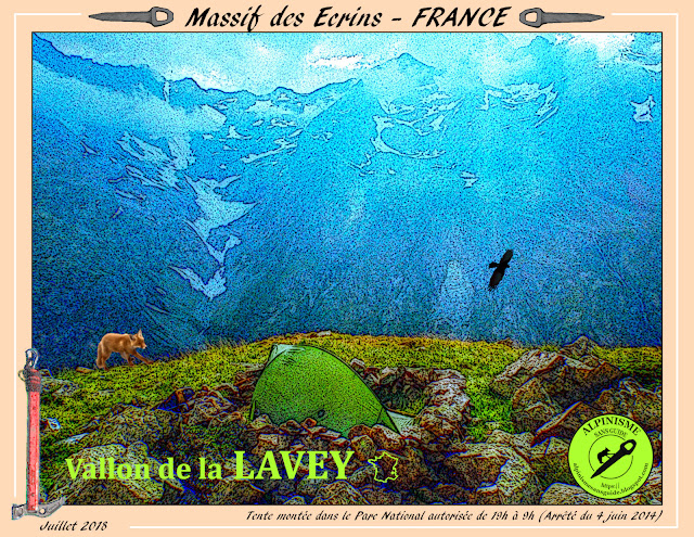 Affiche du Vallon de la Lavey, Oisans, massif des Ecrins