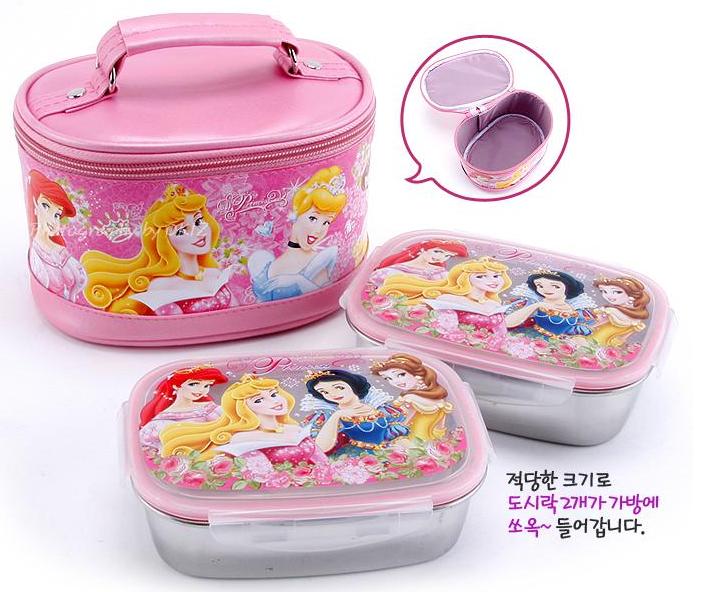My Noble Baby Disney Princess 2pcs Stainless Steel Lunch Box Set