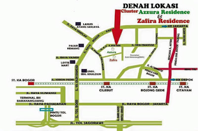 Lokasi Azzura dan Zafira Residence Perumahan di Kota Bogor
