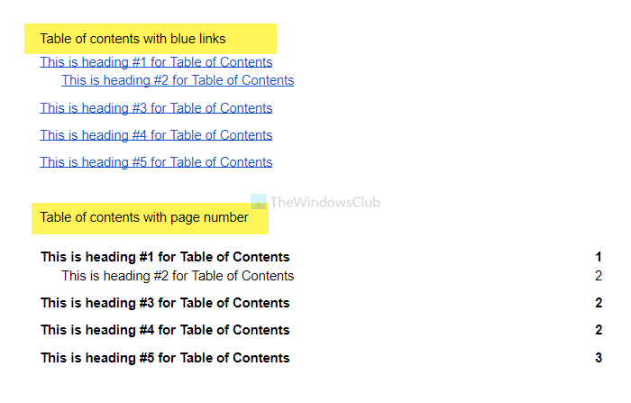 วิธีแทรกสารบัญใน Google Docs