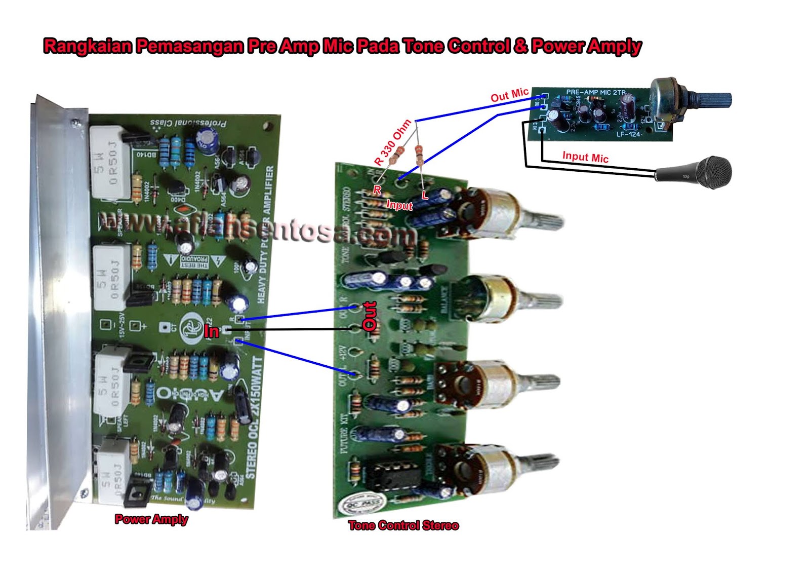 Cara Memasang Pre Amp Mic Pada Tone Control Dan Power ...