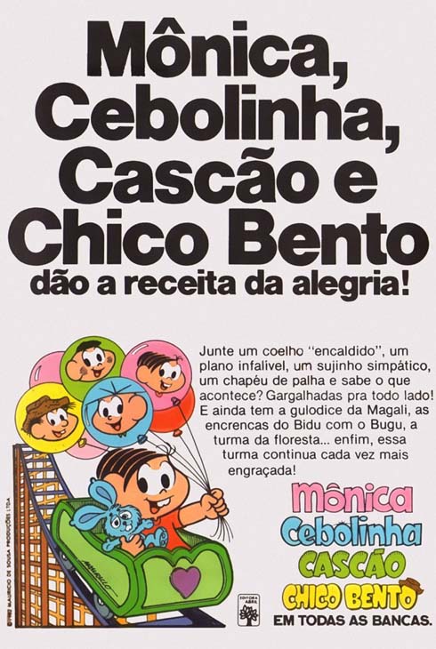 Jogos Coluna- Turma da Mônica (1990) – propagandas de gibi