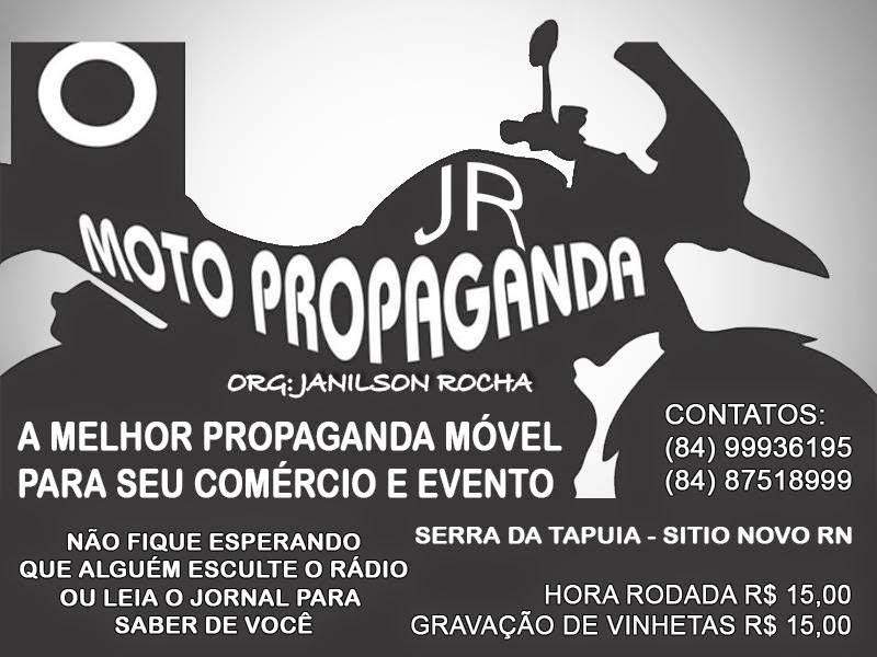 JR Moto Propaganda e Studio Art-Voz de Serra da Tapuia a parceria que deu certo, faça já sua vinhet