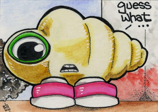 Random Drawings: Marcel the Shell with Shoes On