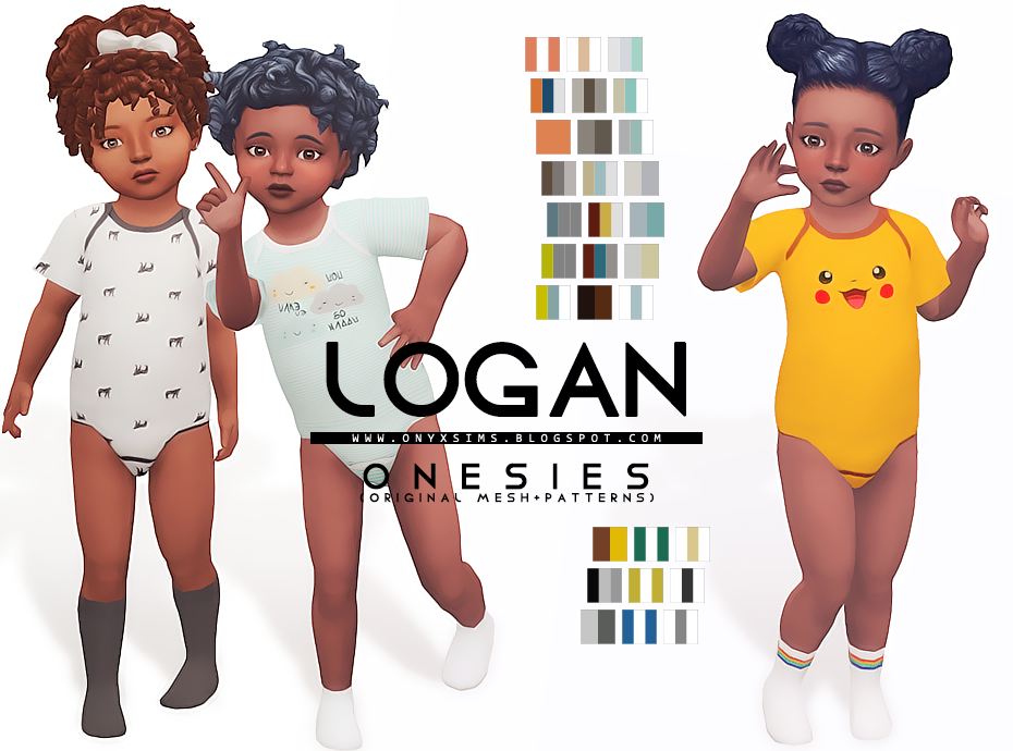 Logan Onesies Onyx Sims