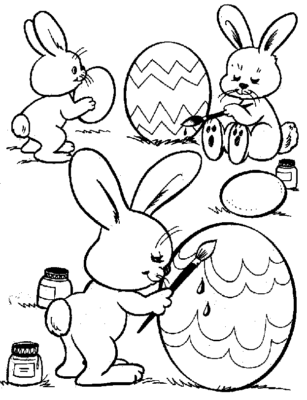easter bunny coloring pages games cool - photo #21
