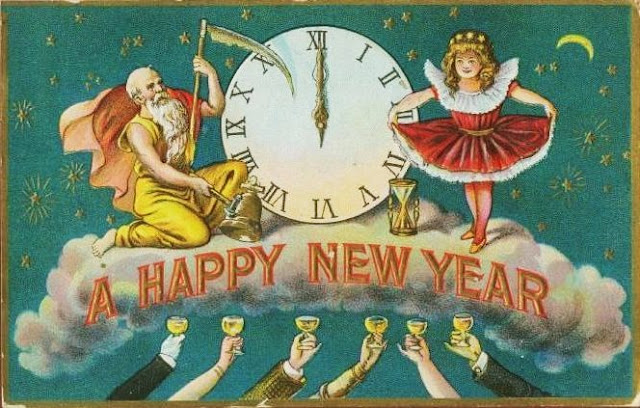 Year happy vintage years paris chloe van cards eve greeting style It's About Time: Happy New Year - Vintage Cards