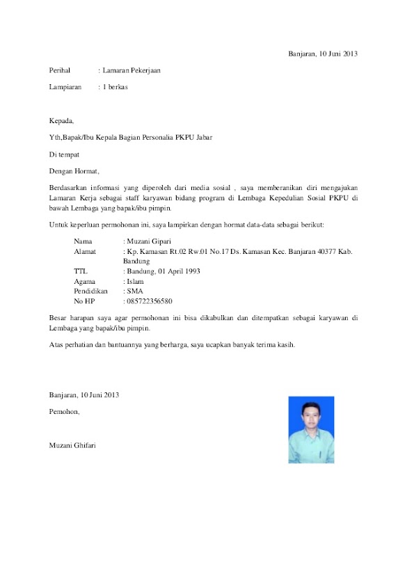 Contoh Surat Lamaran Kerja Simple Baik Dan Benar Contoh Contoh Surat Lamaran Kerja Simple Baik Dan Benar Contoh