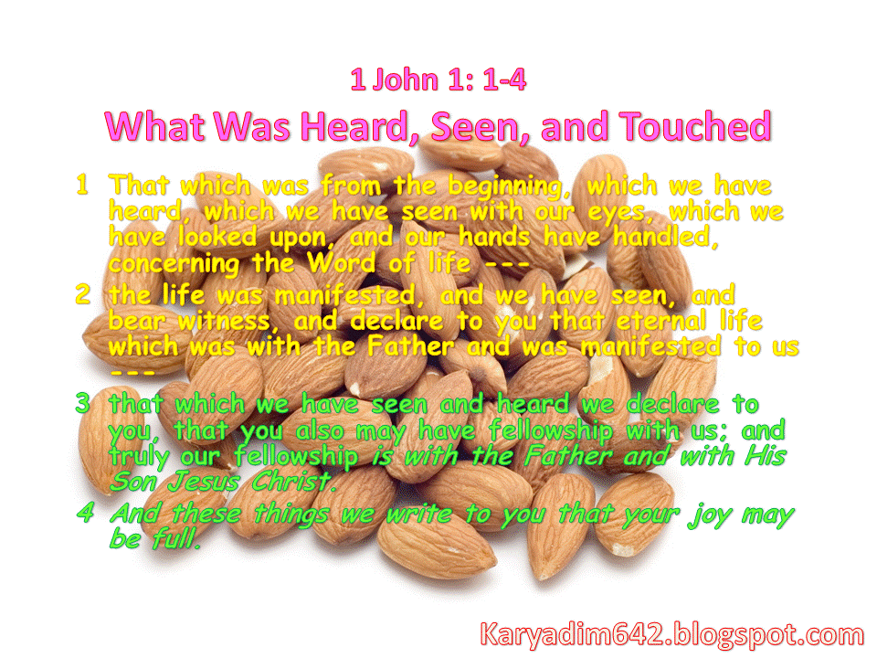 SENI MEMBENTUK GAMBAR: 1 John 1: 1-4, What Was Heard, Seen, and Touched/