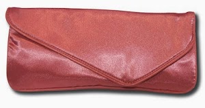 Red Fish Redfish Designs Rose/mauve Satin Clutch Hand Bag Dressy Evening Wear