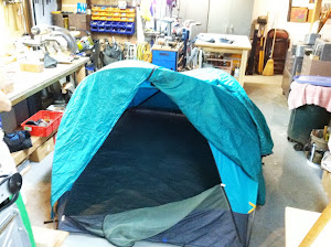 Tent practice in basement