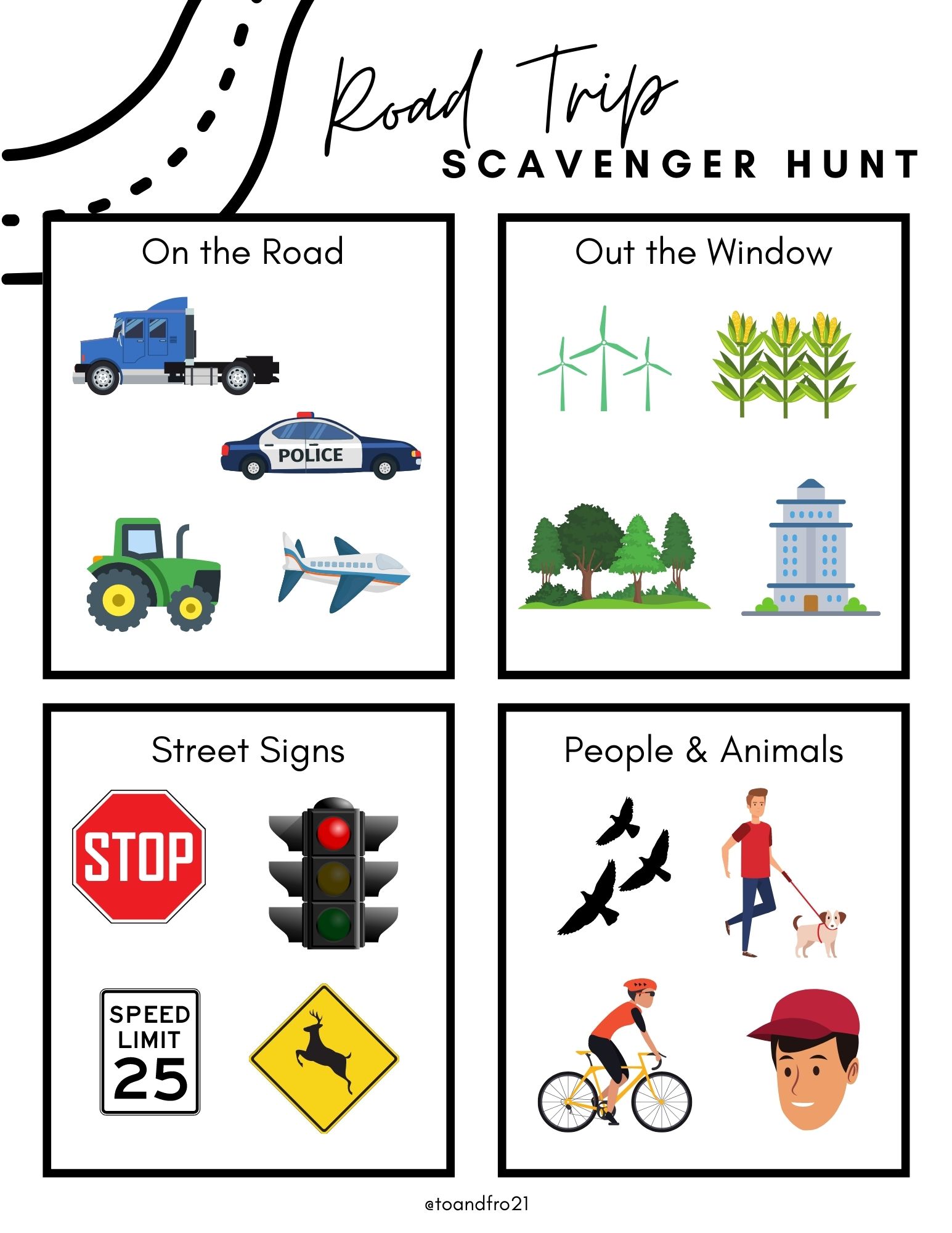 Free Road Trip Scavenger Hunt Game For Kids - SoCal Field Trips