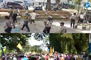 Aksi Demo Aliansi Mahasiswa Kab Tolitoli Menolak Omnibus Law Berujung Ricuh
