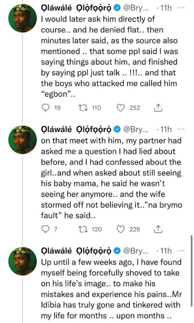 He accused me for having an Affair with his wife- Singer Brymo calls out 2face Idibia