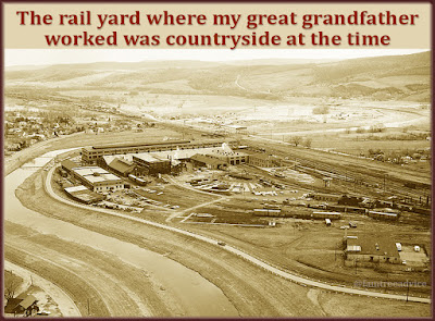 I stood beside this rail yard in Hornell, New York, in 2015, imagining my great grandfather's life.