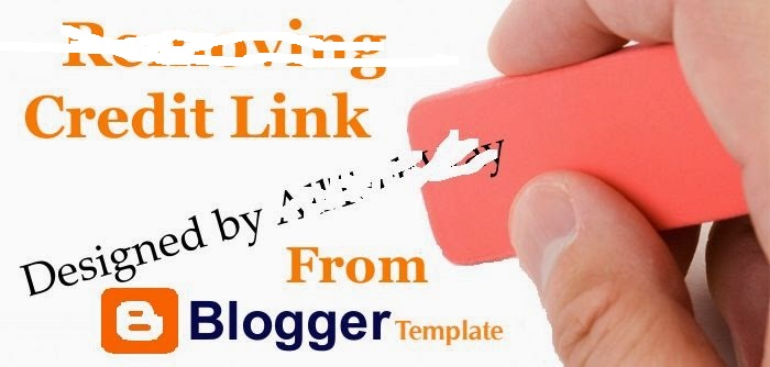 Cara menyembunyikan credit link template blog