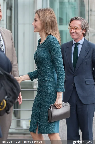 Queen Letizia of Spain attends the exhibition opening of modern and contemporary art from Basel Kunstmuseum collections and Rudolf Staechelin and Im Obersteg collections at Queen Sofia Museum 