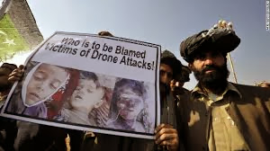 Afghans protesting drone attacks