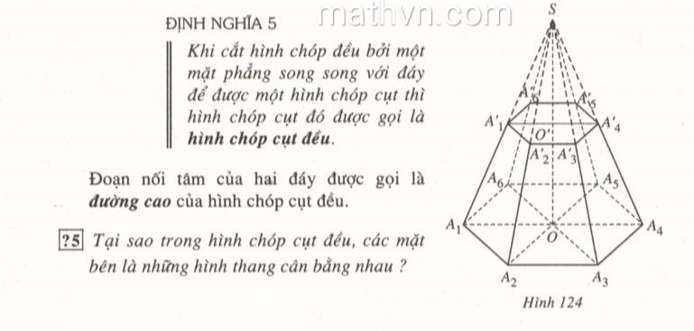 Cong ty Cong Nghe Tin hoc Nha truong  Schoolnet  Bài viết  Toán 8   Chương IV  B  HÌNH CHÓP ĐỀU  Bài 7 Hình chóp đều và hình chóp cụt đều