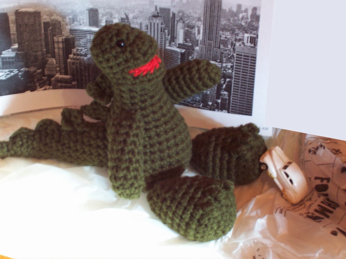 awkwardly: Buy my Godzilla crochet pattern!