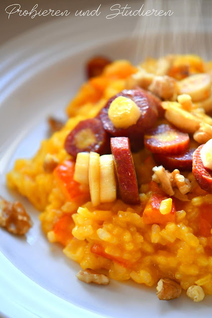 Probieren und Studieren : Kürbis-Risotto [Ohne Wein und ohne Käse - So ...