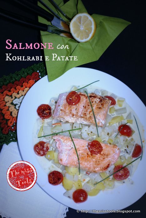 The Miss Tools: Filetti di salmone su kohlrabi e patate con salsa ... The Miss Tools: Filetti di salmone su kohlrabi e patate con salsa ...