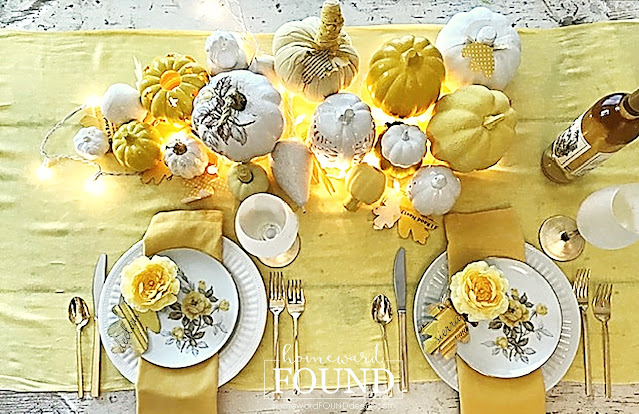 Thanksgiving,tablescapes,entertaining,fall,holiday,seasonal,diy decorating,paper crafts,pumpkins,painting,colorful home,Thanksgiving table decor,Thanksgiving table, paper leaves,painted pumpkins.