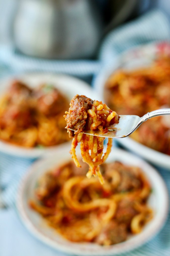 Instant Pot Spaghetti and Meatballs Karen's Kitchen Stories