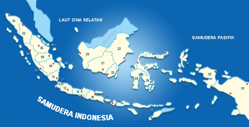  34 provinsi di Indonesia dan ibukota lengkap dengan peta 