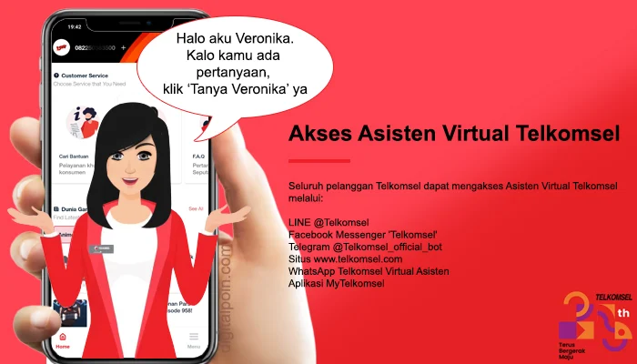 Tanya Veronika Asisten Virtual Untuk Mengatasi Sinyal Telkomsel