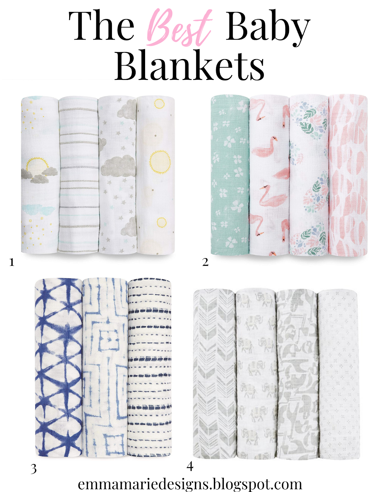 The Best Baby Blankets, Bibs, and Burb Cloths Emma Marie Designs