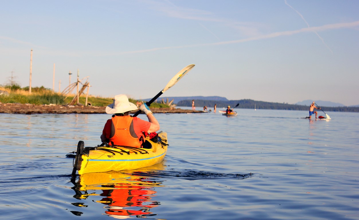 Keith Nicol Adventures Sea kayaking at Goose Spit in Comox , BC