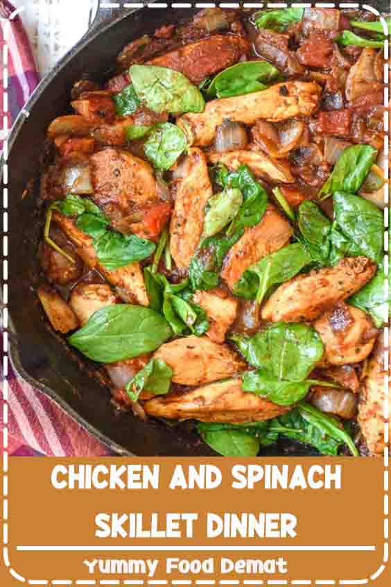 CHICKEN AND SPINACH SKILLET DINNER #cooking #dinner #recipes