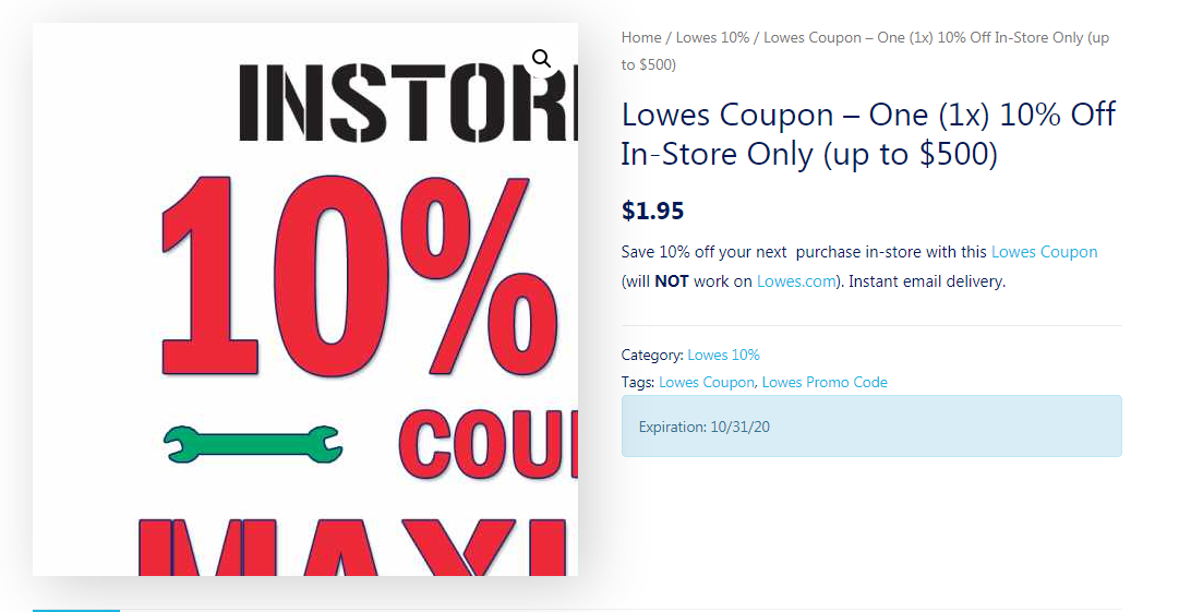lowes coupons ebay