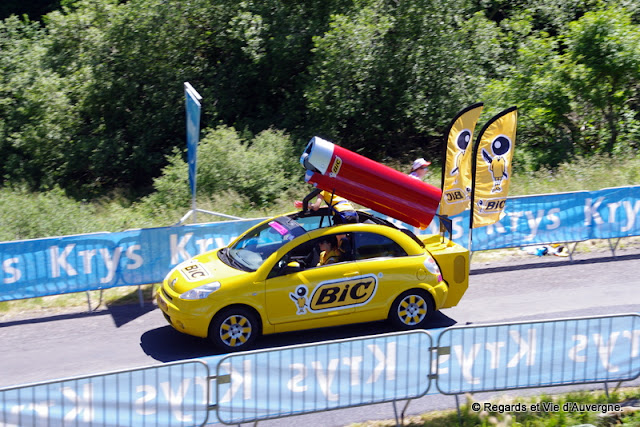 Tour de France 2016 au Lioran, Auvergne caravane publicitaire