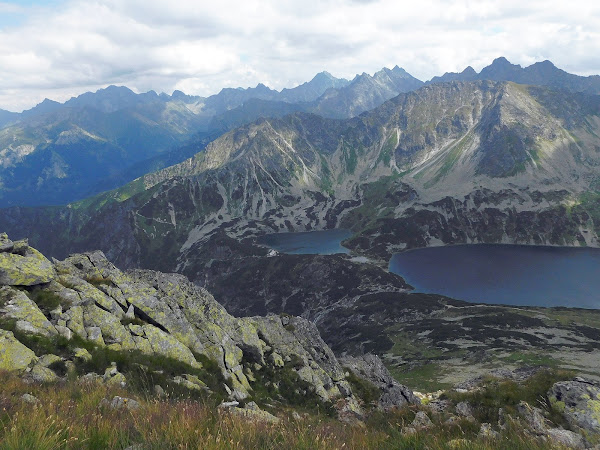 Widok na Tatry z Koziego Wierchu.