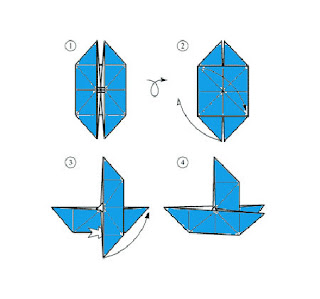 бумажный кораблик схема оригами