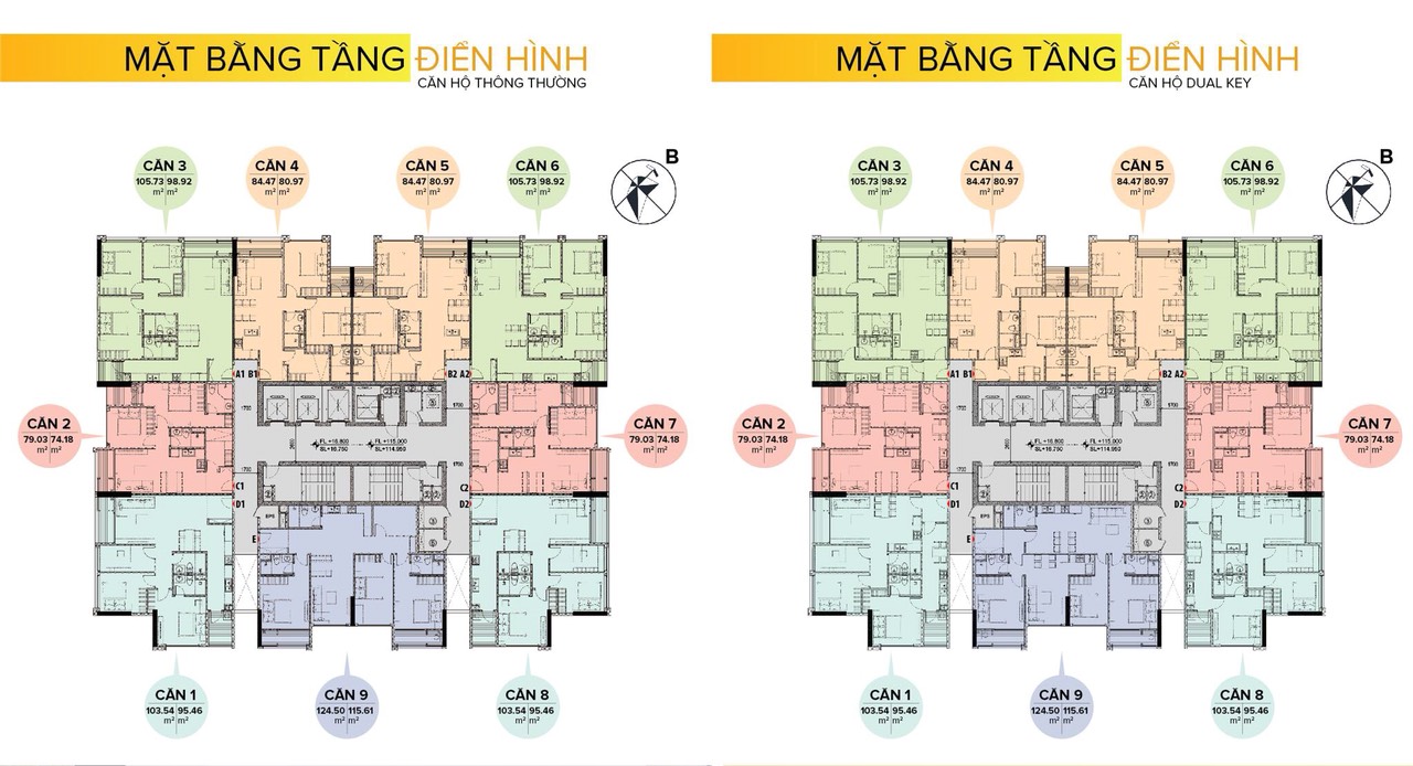 Mặt Bằng Chung cư The Sun