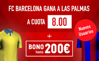 Supercuota 8 sportium Las Palmas vs Barcelona + 200 euros liga 14 mayo JRVM Supercuota 8 sportium Las Palmas vs Barcelona + 200 euros liga 14 mayo JRVM