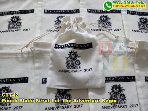 Jual Pouch Blacu Serut Let The Adventure Begin