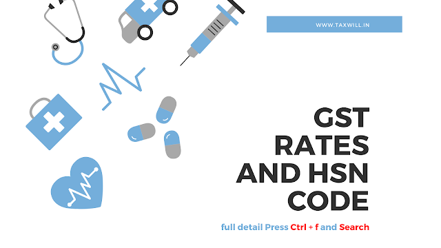 GST Rates and HSN Code