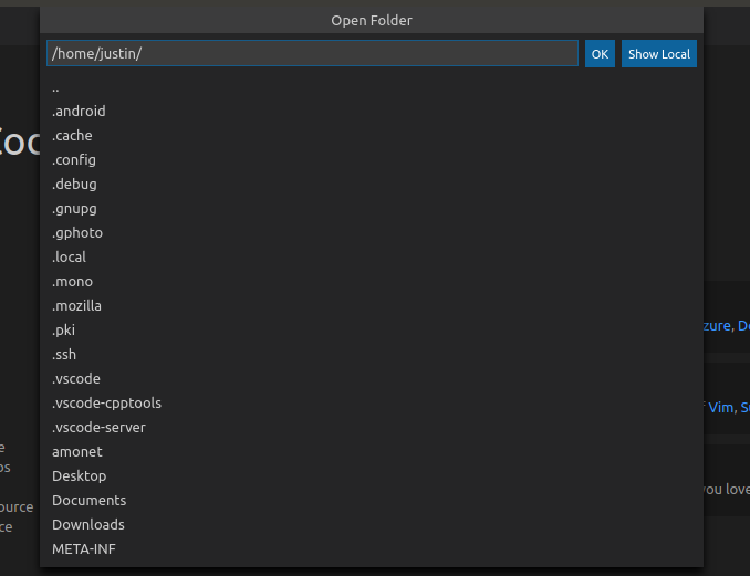 Visual Studio Code Remote Development to Linux