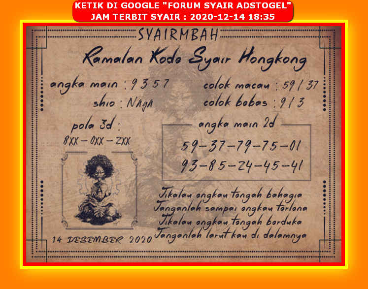 1 New Message Kode Syair Hongkong 14 Desember 2020 Forum Syair Togel Hongkong Singapura Sydney