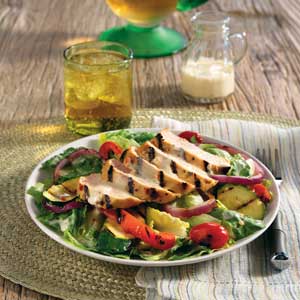 Adrenal Fatigue Recipes: Grilled Chicken and Vegetable Salad
