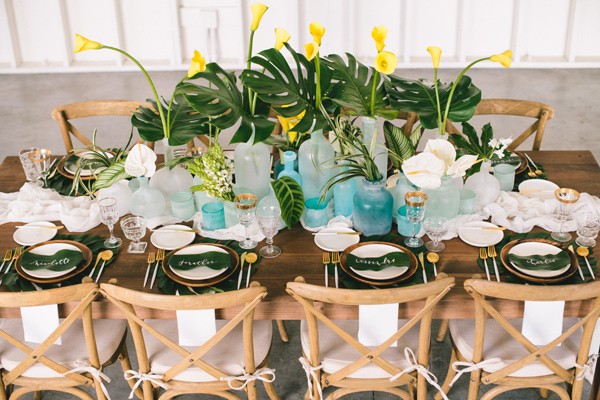 centro mesa boda tropical centro mesa boda tropical